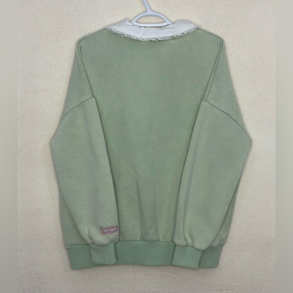 Dolls Kill Strawberry Shortcake Sweatshirt with lace & embroidery details. - Picture 2 of 16